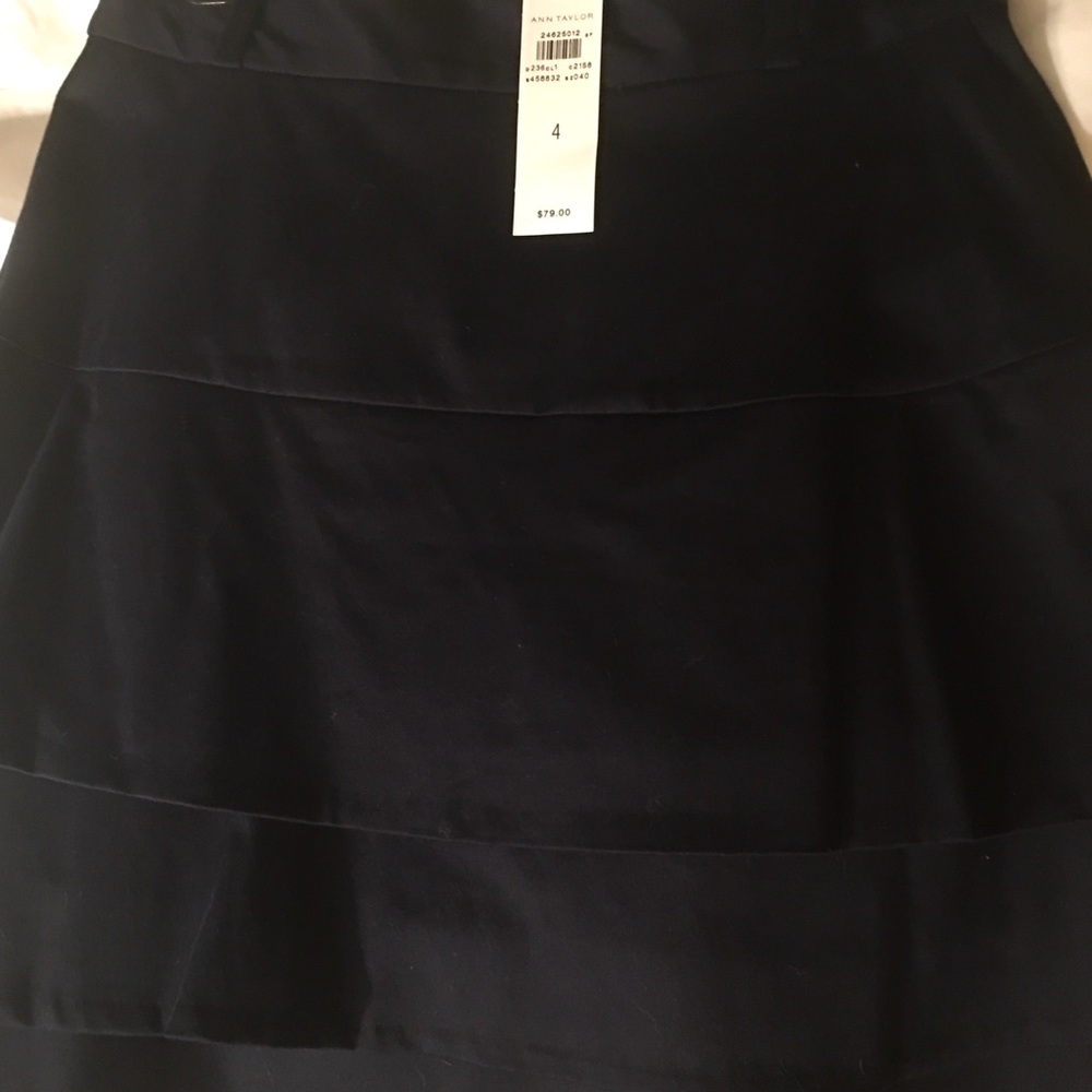 Black ruffle skirt fine brushed cotton